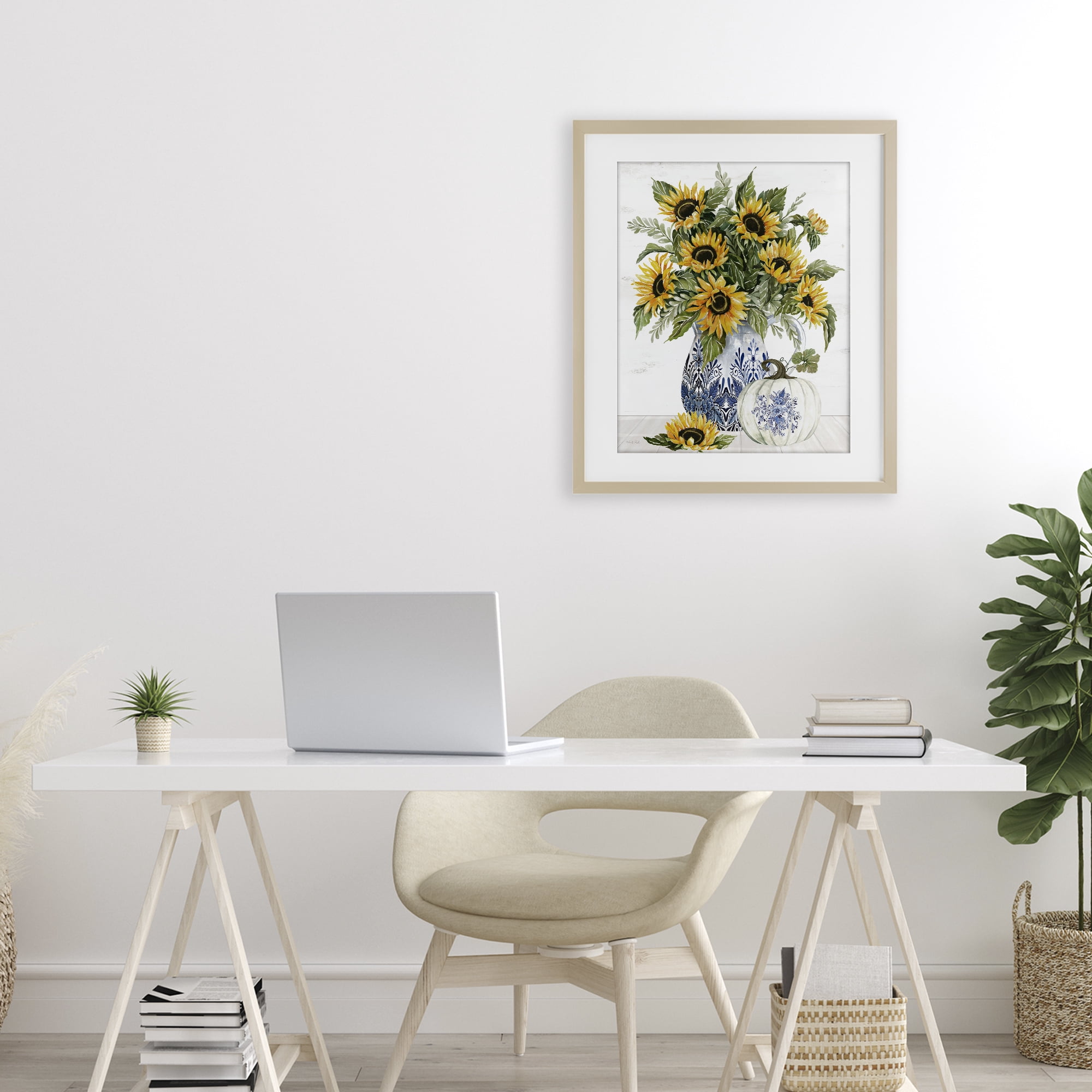 Stupell Industries Imperial Autumn Sunflowers Birch Framed Print Under Glass, design by Cindy Jacobs