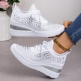 thumbnail image 5 of HTHLVMD Orthopedic Shoes for Women, Walking Shoes Women, Womens Orthopedic Shoes, Office Shoes, Rhinestone Embellished Wedge Sneakers for Women - Breathable Mesh Casual Walking Shoes, White 8, 5 of 5