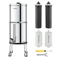 thumbnail image 1 of 2.25G Gravity-fed Water Filter Countertop System Stainless Steel 4 Filters, 1 of 9