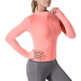 thumbnail image 2 of Sentmoon Maillot Dermoprotecteur pour Femmes Séchage Rapide Maillot Dermoprotecteur pour Femmes Manches Longues Col Ras du Cou avec Fermeture Éclair Respirant Coupe Régulière Chandail de Golf pour Femmes pour la Randonnée et l'Entraînement TTG, 2 of 7