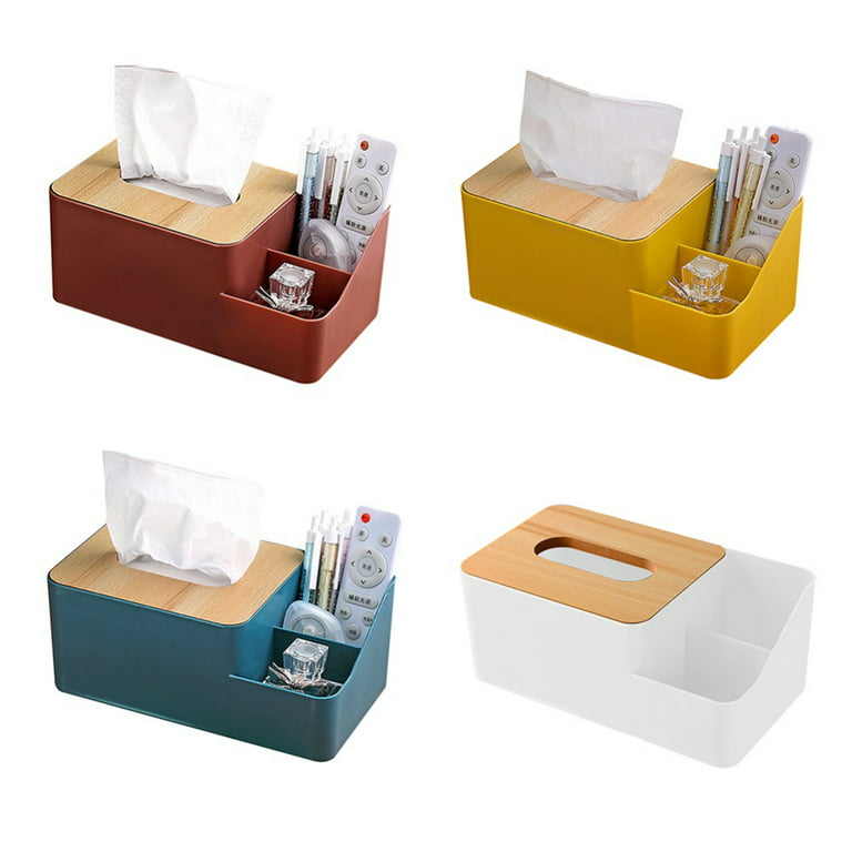  Silver Tissue Box Cover Sqaure Wipe Holder - Multi-Function  Tissue Holder Organizer for Makeup Cosmetics Pen Pencil Remote Control  Phone iPad, for Living Room Bathroom Kitchen Office Desktop Table : Home
