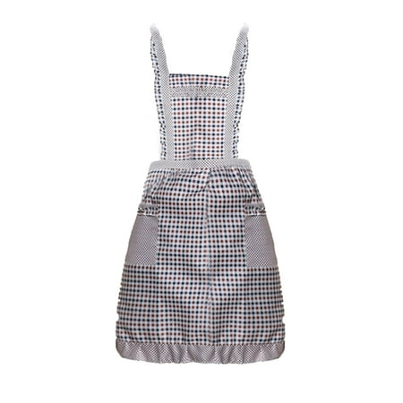 

O-875 Grey Soft Cooking Apron Kitchen Chef With Adjustable Straps 2 Pockets For Men Women #Z25Z7