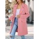thumbnail image 3 of Blazer PRETTYGARDEN Mujer Manga Larga Solapa Clásica Rosa Empolvado Talle L, 3 of 8