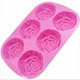 thumbnail image 2 of Molde de silicona con forma de flor de 6 cavidades, juego de 3 piezas de molde de silicona antiadherente para gelatina de chocolate y caramelo,, 2 of 2