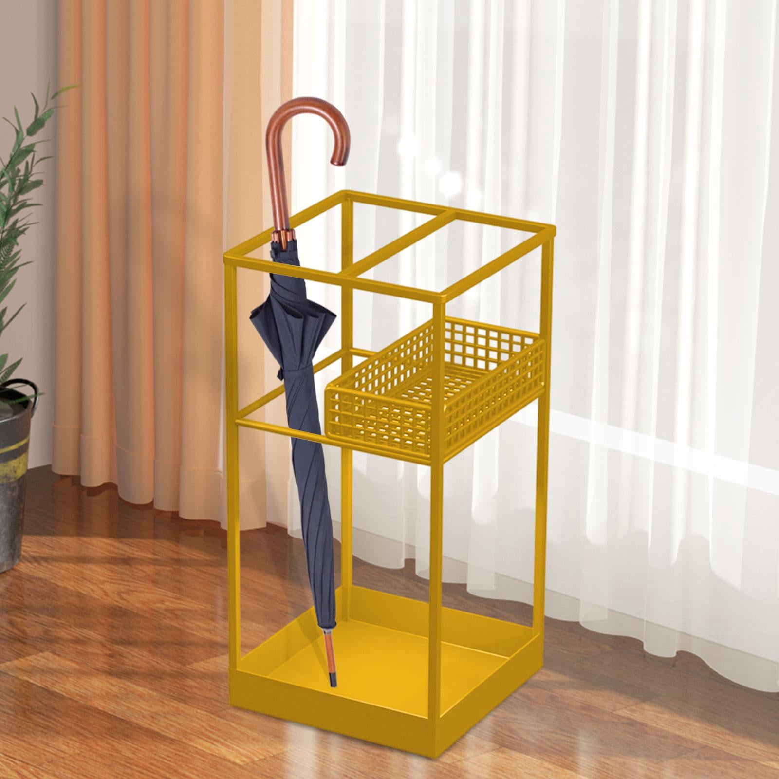 Fiocias Umbrella Stand Stable Space Saving Portable Convenient Umbrella Organizer Holder Gold