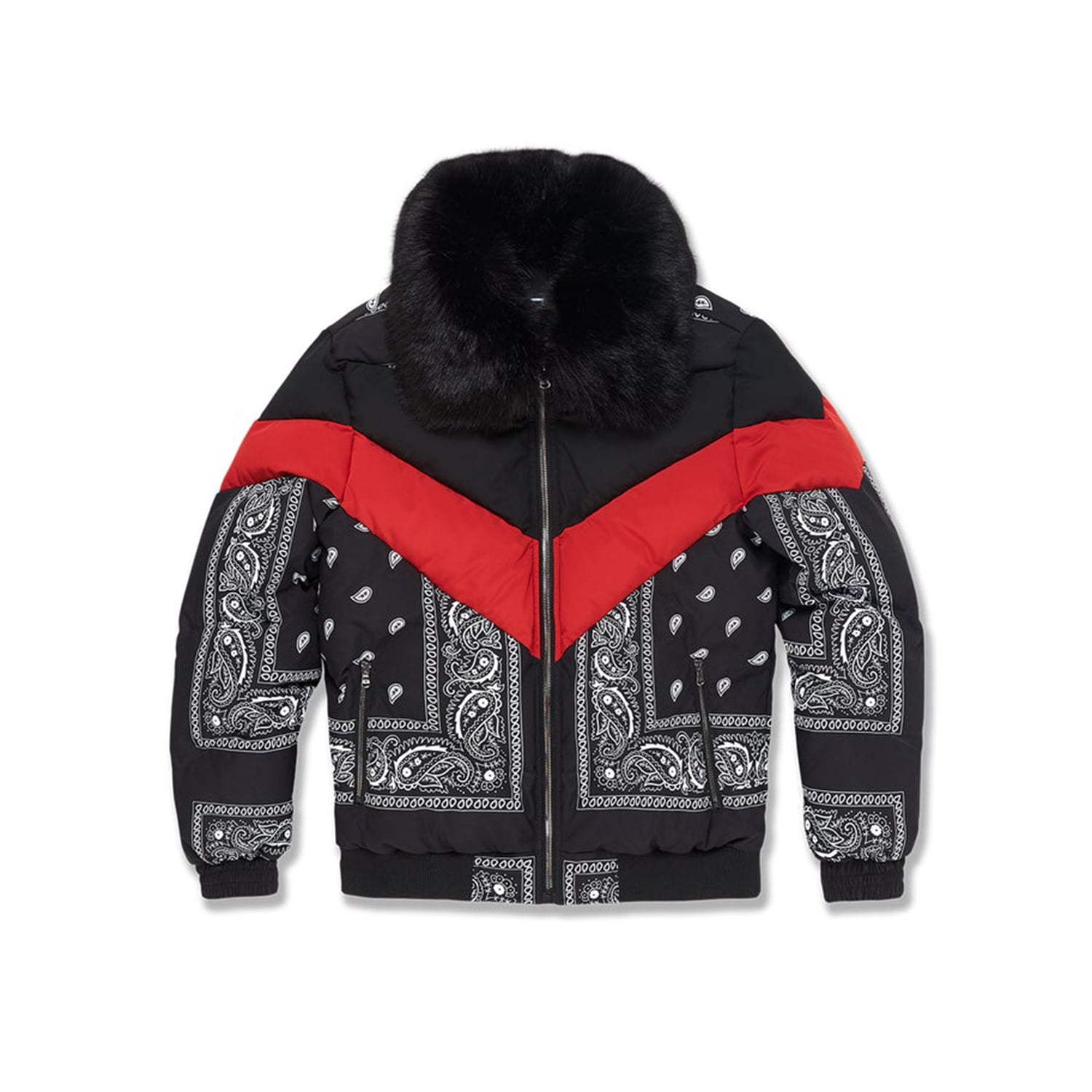 Jordan Craig Bandana Men s Bomber Jacket Black Red 91546p black