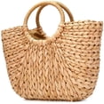 thumbnail image 1 of Bolso de playa de verano, bolso de paja de papel para mujer, cesta de compras de verano, bolso de compras de viaje diario, 1 of 5