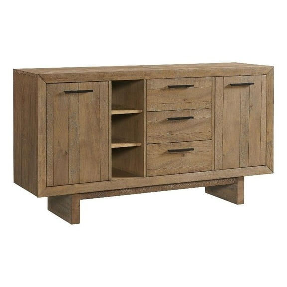 Intercon Furniture Landmark 66" Transitional Wood Sideboard in Oak