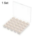 thumbnail image 3 of Uxcell Prewound Bobbin Thread with Storage Case for Embroidery and Sewing Machine, Dark Beige 25 Pack, 3 of 6