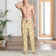 thumbnail image 5 of Uemuo Shiba Inu Sunflower Pattern Men's Wide Leg Palazzo Lounge Pants with Pockets Light Weight Loose Comfy Casual Pajama Pants-Small, 5 of 9
