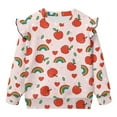 thumbnail image 6 of DISNIMO Apple Rainbow Printed Pullover Tops for Girls Crewneck Sweatshirt Long Sleeve T-Shirts Cozy Sweater Fall Winter Clothes 7-8 Years, 6 of 7