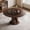59 Inch Walnut table, variant on Wohh 59-inch Natural Oak Wabi-Sabi Round Dining Table with 35-inch Tempered Glass Lazy Susan, Handcrafted Japanese Style Sculptural Table for Living Room & Restaurant
