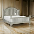 thumbnail image 6 of Ugo Queen Bed- Slatted Arched Headboard- Finial Accents- Gray Wood Frame, 6 of 6