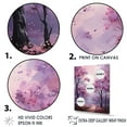 thumbnail image 3 of Designart "Amethyst Riverbed Oaks I" Tree Oak Floater Framed Wall Art Living Room, 3 of 5