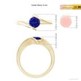 thumbnail image 4 of Angara Natural 0.9 Ct. Tanzanite Solitaire Ring in 14K Yellow Gold for Women (Ring Size: 12), 4 of 9