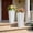 White, variant on Chiccushion 23.6 Inch Tall Plant Pots, 2-Pack, Square Planter with Pre-Drilled Drainage Holes, Large Outdoor Plant Containers for Porch, Patio and Yard – Black