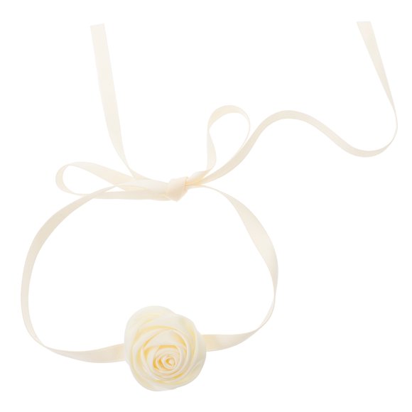 Rose Choker Cloth Rose Choker Necklace Choker Neck Chain 3D Flower Necklace