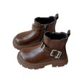 thumbnail image 6 of Ccpelsie Girls and Toddler Short Ankle Boots Casual Walking Shoes for Little Kids/Big Kids(Brown,10), 6 of 9