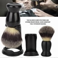 thumbnail image 2 of Soft Boar Bristle Wood Beard Brush Hairdresser Shaving Tool Men Mustache Comb Kit Shaving Stand Hold, 2 of 5