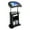 Black, variant on Portable Height Adjustable Podium Stand Rolling Lectern Desk with Storage, Black Mobile Presentation Stand