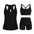 thumbnail image 2 of Mifsaly 3 Piece Tankini Swimsuits for Women Swim Suits Swim Tank Top with Bra and Matching Shorts Beach Pool Polka-Dot Bathing Suit XXL, 2 of 6