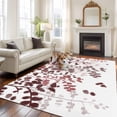 thumbnail image 3 of Area Rug 60×96in, Retro Farmhouse Brown Red Leaves Floor Carpet Living Room Rug, Rustic Gradient Botanical Non-Slip Welcome Mat Indoor Rugs for Bedroom Dining Room, 3 of 9