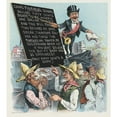 thumbnail image 3 of John Samuel Pughe 20x22 Black Modern Framed Museum Art Print Titled - The Financial Fakir Fooling the Farmers (1895), 3 of 5
