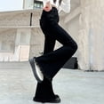 thumbnail image 6 of Dpytoraw Girls Stretch Denim Flared Pants, Bootcut Jeans for Teenagers and Big Kids Fashion Trousers with Comfortable Fit Black Size 5-6 Years, 6 of 6