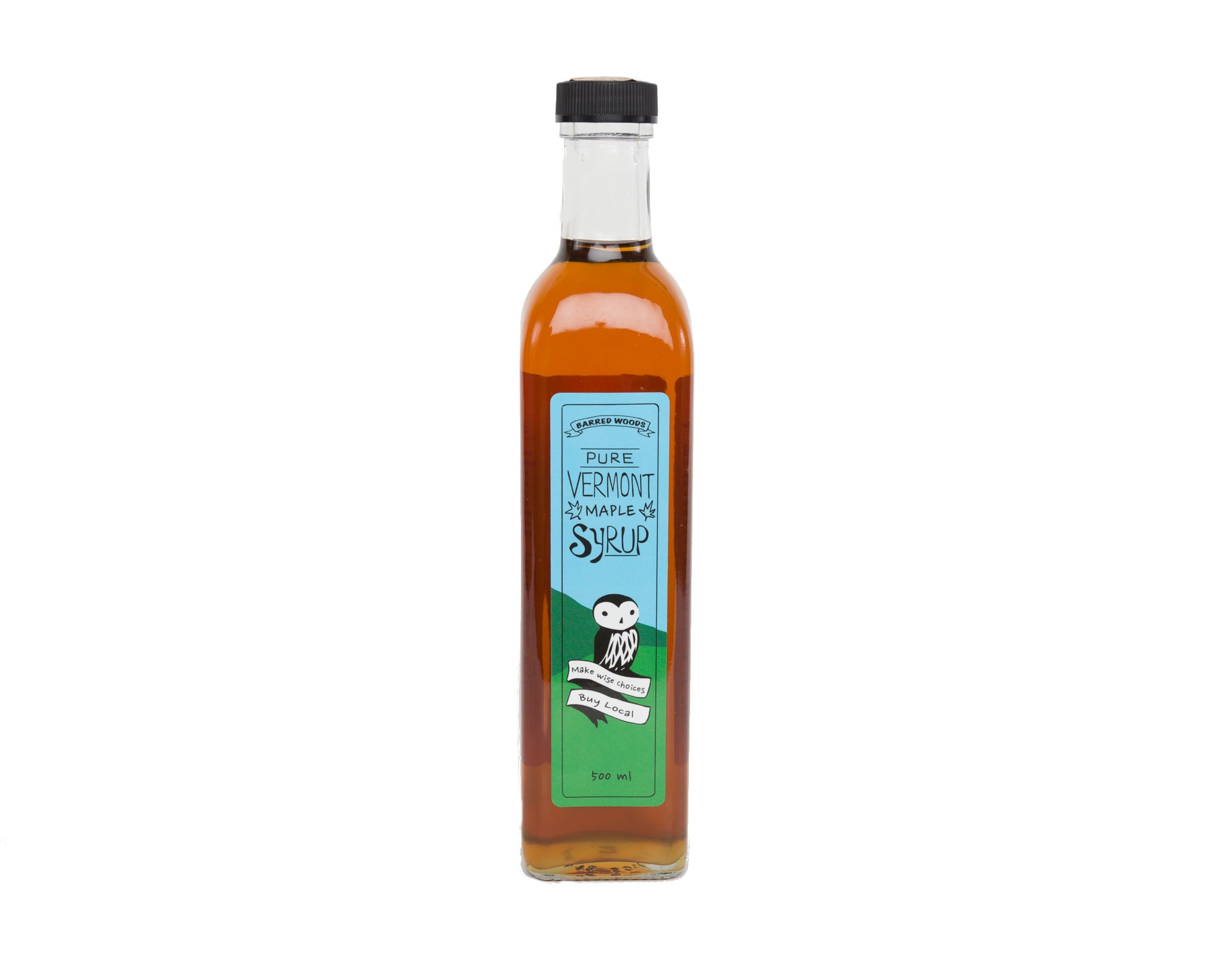 Barred Woods Maple - 500ml (16.9 oz) Artisan Bottle Pure Vermont Maple Syrup  photo