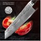 thumbnail image 2 of Cuchillo de Cocina, Paquete de 2 Cuchillos de Chef Japoneses de Acero Inoxidable Alto Carbono, Ultra Afilados con Mango Ergonómico y Patrón Martillado Irregular para Cortar y Rebanar, 2 of 7