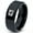 Black Bevel Polish Tungsten, variant on Tungsten Wyoming The Equality State Horse Riding Band Ring 8mm Men Women Comfort Fit Black Dome Polished