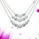 thumbnail image 5 of Collar de tres capas bañado en plata con colgante de cuentas, collar largo tipo suéter, joyería festiva, regalo para mujeres y niñas., 5 of 6