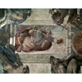 thumbnail image 2 of Michelangelo 14x12 Black Ornate Wood Framed with Double Matting Museum Art Print Titled - God Separating the Waters, 2 of 4