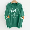 thumbnail image 3 of St Patricks Day Sweatshirt Women Heart Shamrock Shirt Irish Green Hoodies Long Sleeve Drop Shoulder Tops Cute Pullover with Pocket, 3 of 3