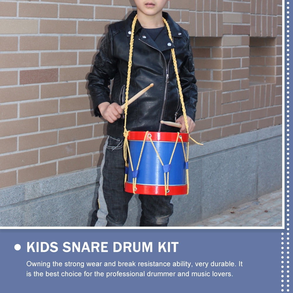 MLINS Multi Kids Snare Drum Set with Drum Sticks for Playing Use Synthesis Material 14 inch x 6 inch