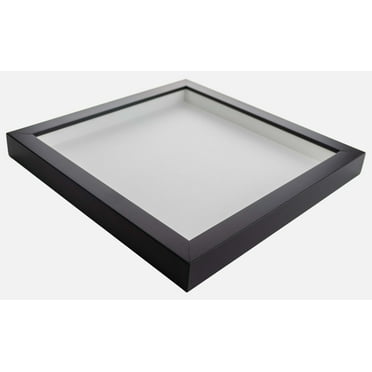 22x21 Shadow Box Frame Black | 2 Inches Deep Real Wood Contemporary Shadowbox Display Frame | UV