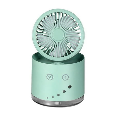 

Foldable Desktop Small Fan USB Rechargeable Personal Cooling Fan with Humidification Spray Night Light for Office Home