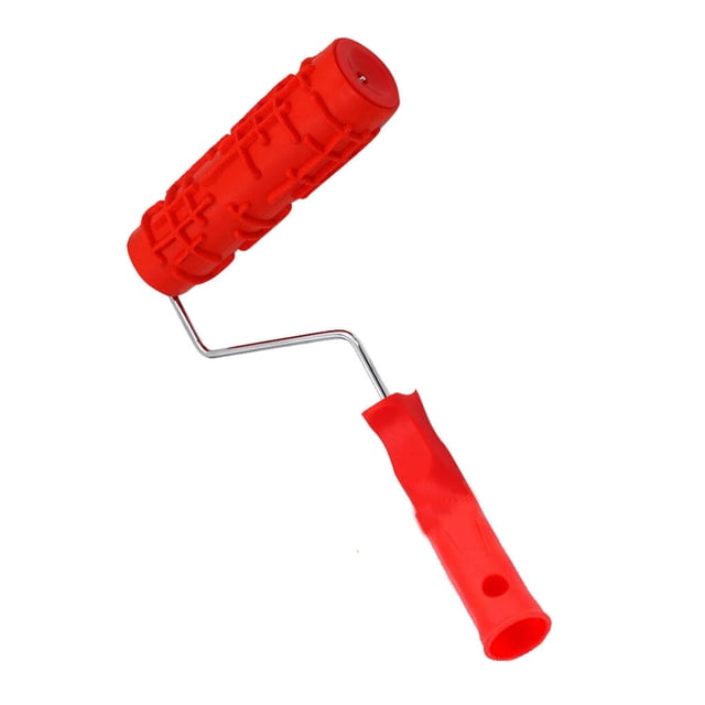 7-Inch Assorted Embossed Pattern Painting Painting Wall Roller with Plastic Handle 3