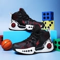 thumbnail image 4 of Kids' Basketball Shoes - Lightweight Breathable High Tops for Boys Girls, Non-Slip Outdoor Sports Sneakers (6 Colors), 4 of 5