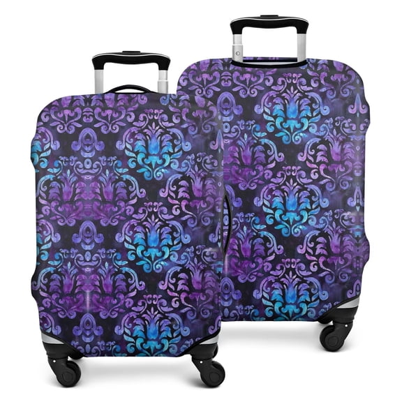Purple and Blue Damask Pattern Luggage Cover Fashion Suitcase Cover Baggage Covers Fit 25-28 Inch Luggage (Go Travel)