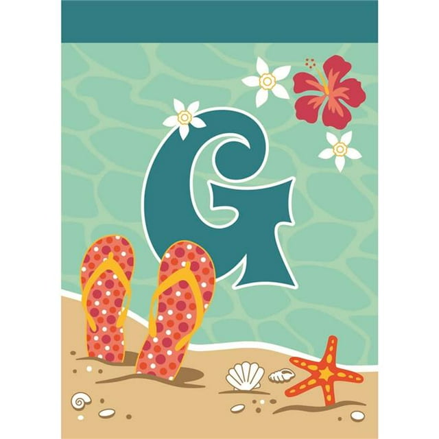 Magnolia Garden Flags M030025 Flip Flop Monogram G Polyester Garden Flag