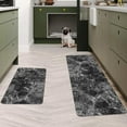 thumbnail image 7 of Marble Kitchen Mats Set 2 Pieces Super Waterproof Non-Slip Burlap Weave Heavy PVC Kitchen Rugs Machine Washable Kitchen Floor Mat for Kitchen,Floor, Bathroom, Sink, Laundry., 7 of 7