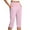 Pink, variant on Plebaso Women's Yoga Capri Pants High Waist Capri Leggings Stretch Workout Capris Pants with Pockets
