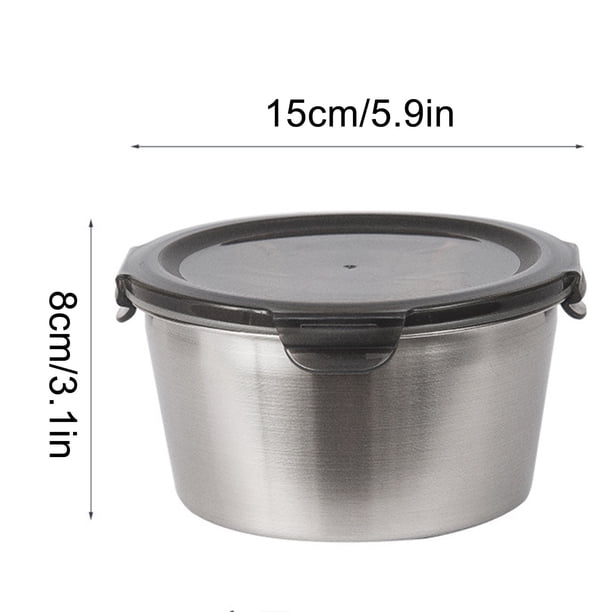 Tazón de Acero Inoxidable para Mezclar, Duradero y Fácil de Limpiar, Apto para Microondas y Lavavajillas, Diseño Moderno para Cocina y Mesa, Tapa con Cierre de Frescura, Juego de 1 Pieza