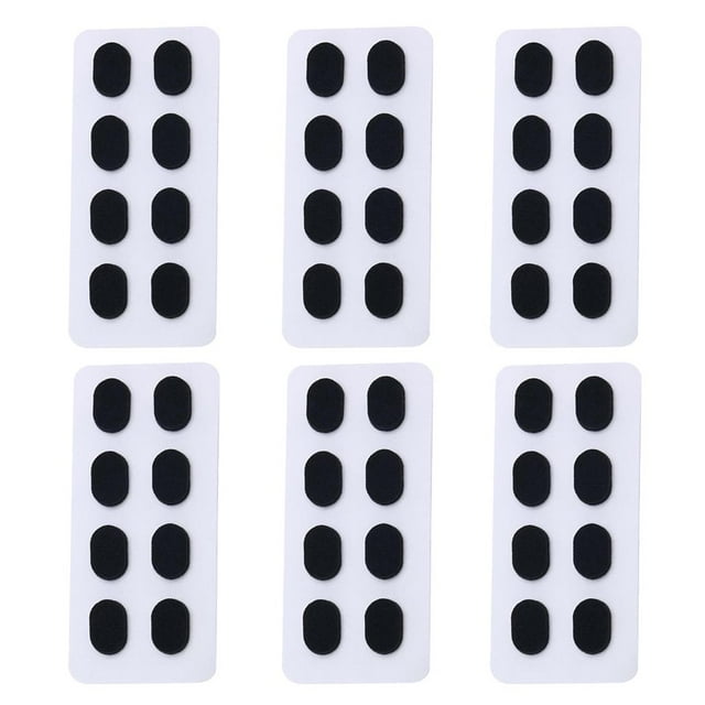 24 pares de almohadillas nasales adhesivas para anteojos, almohadillas nasales de esponja suave, almohadillas nasales antideslizantes, kits de almohad Negro 10 mm Yinane almohadilla nasal para anteojos