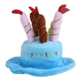 thumbnail image 1 of Sombrero de cumpleaños para perros NikouMX diseño de velas azul rosa, 1 of 8