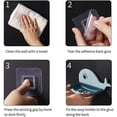 thumbnail image 4 of Jabonera, 2 Piezas Jabonera Impermeable con Orificios de Drenaje de Agua para Secar y Ahorrar Jabón, Caja de Jabón de Ballena para Baño, Ducha, Cocina, Fregadero, 2 C, 4 of 5