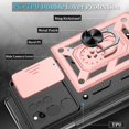 thumbnail image 6 of Compatible with Samsung Galaxy S21 Ultra case,S21 Ultra Case with HD Screen Protector with Slide Camera Cover, 360°Rotation Ring Kickstand [Military Grade] Case for Galaxy S21 Ultra, Rose Gold, 6 of 14