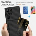 thumbnail image 3 of Compatible Samsung Galaxy S24 Ultra Case Wallet with Card Holder,Carbon Fiber Leather Case for Samsung Galaxy S24 Ultra Phone Case with Kickstand Slim Case Samsung S24 Ultra Case with Stand Men, 3 of 14