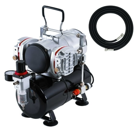 Twin Piston AIRBRUSH AIR COMPRESSOR w/TANK-2Yr